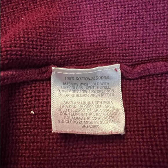 Joe Boxer Burgundy and Tan Color Block Gull Zip Front Cardigan Shacket Size XL - Picture 4 of 10